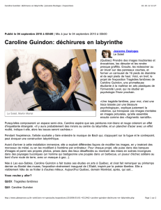 Caroline Guindon: déchirures en labyrinthe | Josianne Desloges