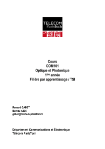 Polycopié de cours Optique et Photonique (Apprentissage et TSI)