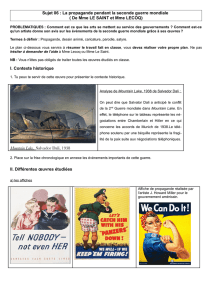 Sujet 06 : La propagande pendant la seconde guerre mondiale ( De