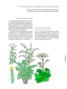 Les plantes exotiques envahissantes