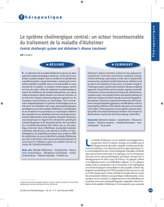 Le système cholinergique central : un acteur incontournable du