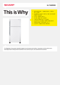 SJ-T480RWH - SJT480RWH - Réfrigérateur litrage moyen