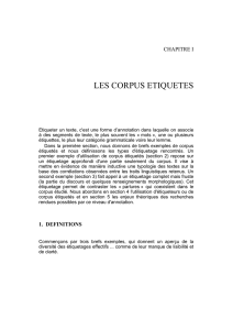 les corpus etiquetes