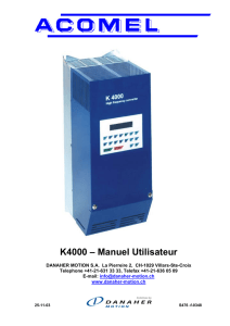 K4000 – Manuel Utilisateur