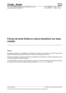 Forces de lame fluide en calcul transitoire sur ba[...]