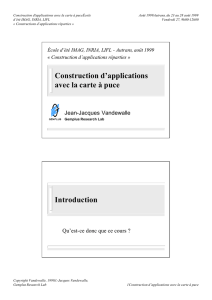 Construction d`applications avec la carte à puce Introduction