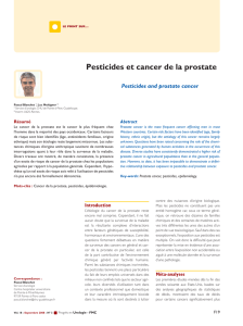 Pesticides et cancer de la prostate