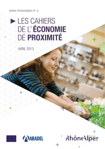 LES CAHIERS DE L` éCONOMIE DE PROXIMITé