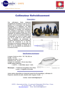 Brochure Collimateur refroidissement - Syrte