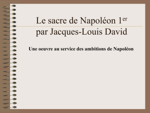 Le sacre de Napoléon 1er par JL David - E