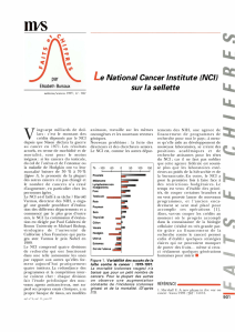 Le National Cancer lnstitute (NCIJ C:C sur la sellette - iPubli