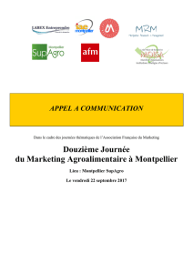 Douzième Journée du Marketing Agroalimentaire à Montpellier