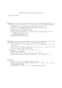 Introduction `a la géométrie algébrique, août 2011 Documents
