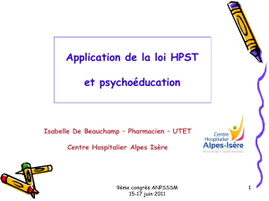 Application de la loi HPST et psychoéducation