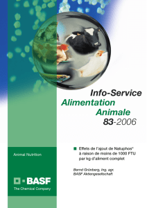 Info-Service Alimentation Animale 83-2006