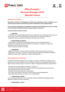 Offre d`emploi : Account Manager (H/F) Marché France