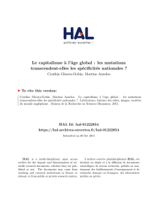 Le capitalisme à l`âge global : les mutations transcendent