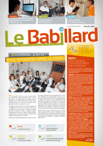 Babillard Juillet 2016 - Centre Hospitalier d`Allauch