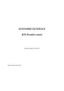 ECONOMIE GENERALE BTS Première année