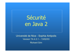 Sécurité en Java 2