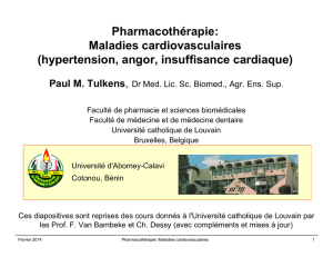 hypertension - insuffisance cardiaque - angor - Pharmacie