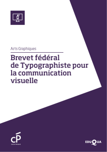 Brevet fédéral de Typographiste pour la communication visuelle