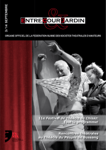 11e Festival de Théâtre de Chisaz: Tout le programme! Rencontres