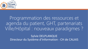 Programmation des ressources et agenda du patient, GHT