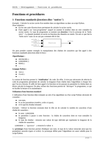 Actions et objets élémentaires d`un algorithme