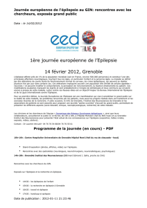 1ère journée européenne de l`Epilepsie 14 février 2012