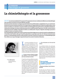 La chimiothérapie et la grossessse