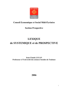 Lexique de systémique et de prospective
