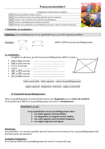 PARALLELOGRAMMES I