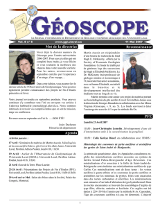 Vol. 8 no. 6 - Mai 2007 - Département de géologie et de génie