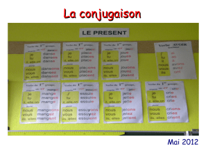 La conjugaison - Circonscription d`Avallon