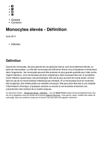 Monocytes élevés