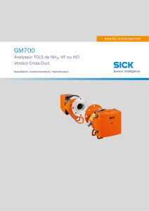 GM700 Analyseur TDLS de NH3, HF ou HCI Version Cross-Duct