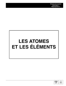 les atomes et les éléments