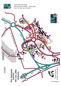 Université de Liège Plan du Sart Tilman - Zone nord