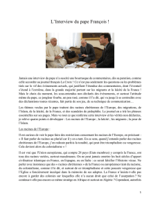 L`Interview du pape François !