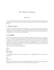 TP 1: Débuts avec Python - Lamsade - Université Paris