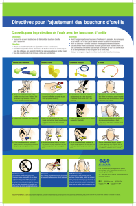 Directives pour l`ajustement des bouchons d`oreille