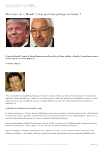 Bloc-notes: Avec Donald Trump, quel islam politique en