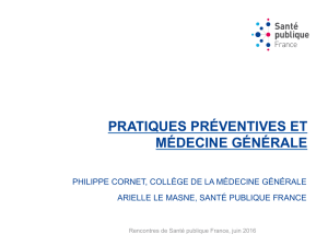 Voir la présentation - Rencontres Santé publique France