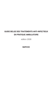 Guide belge des traitements anti-infectieux en