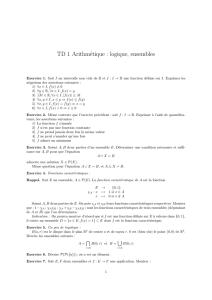 TD 1 Arithmétique : logique, ensembles