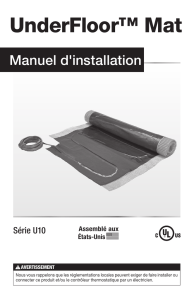 UnderFloor Mat Manuel d`installation