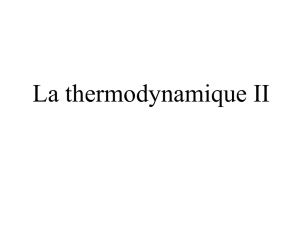 la thermodynamique II
