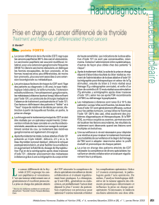 Prise en charge du cancer différencié de la thyroïde