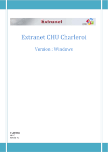 Extranet CHU Charleroi